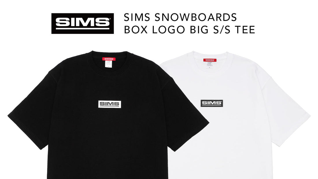 シンプルなSIMSボックスロゴを配置したTシャツが販売開始！