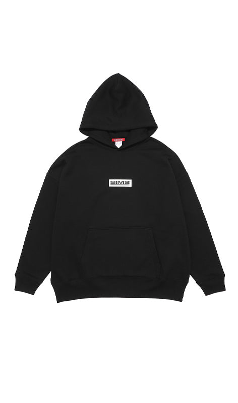 SIMS BOX LOGO BIG HOODIE BLACK