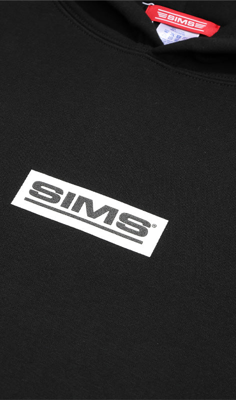 SIMS BOX LOGO BIG HOODIE BLACK