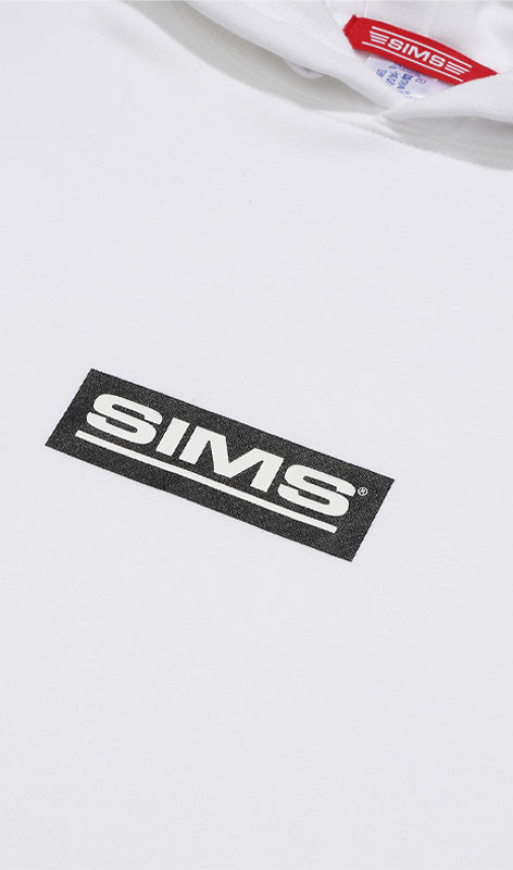 SIMS BOX LOGO BIG HOODIE WHITE